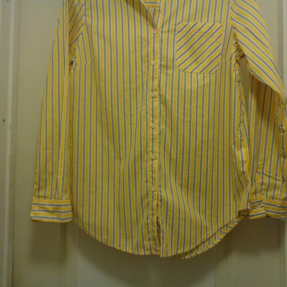 NINOMAXX YELLOW STRIPES MENS SHIRT FOR LADIES X LG - Picture 2 of 8
